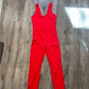 All In Motion Bold Red Jumpsuit with Sleek Fit